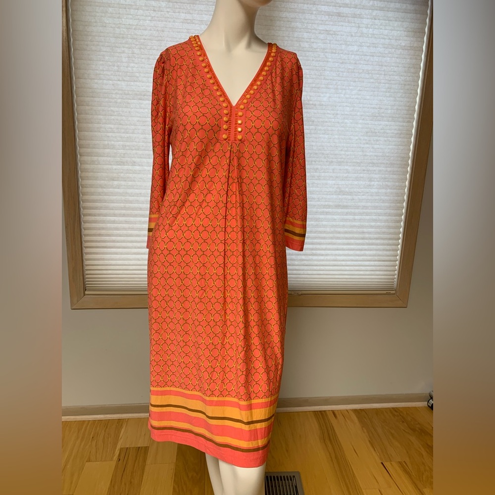 Esqualo New Coral Beaded Dress Size: M